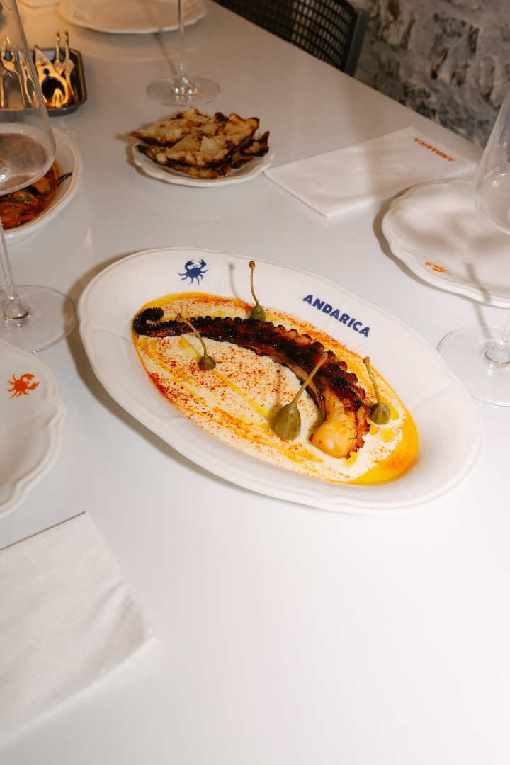 Andarica, Gijón. Pulpo a la brasa